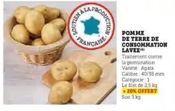 Super U Pomme de terre de consommation lavee (4) offre