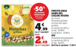 Super U Fruits secs sans sel color foods offre