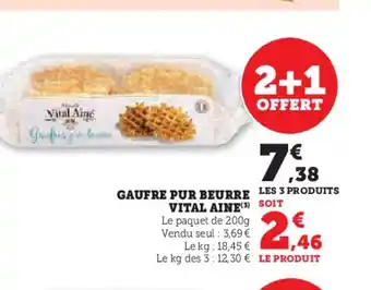 Super U Gaufre pur beurre les 3 produits vital aine (3) soit offre