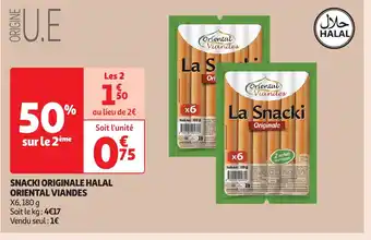 Auchan Snacki originale halal oriental viandes offre