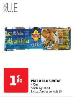 Auchan Pâte à filo suntat offre