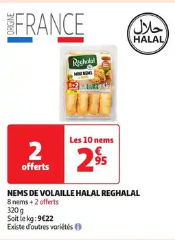 Auchan Nems de volaille halal reghalal offre