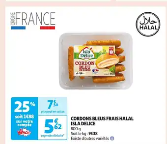 Auchan Cordons bleus frais halal offre