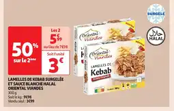 Auchan Lamelles de kebab surgelée et sauce blanche halal offre