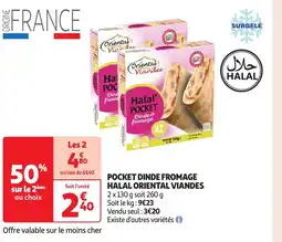 Auchan Pocket dinde fromage halal oriental viandes offre