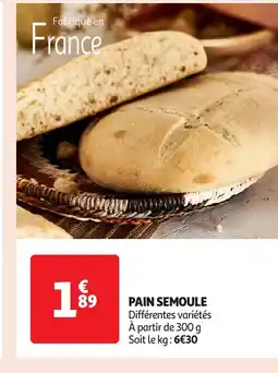 Auchan Pain semoule offre