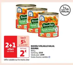 Auchan Ravioli volaille halal dounia offre