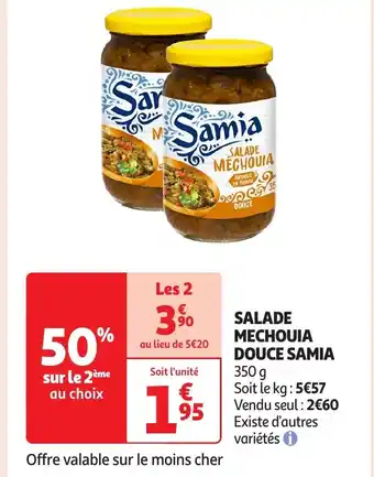 Auchan Salade mechouia douce samia offre