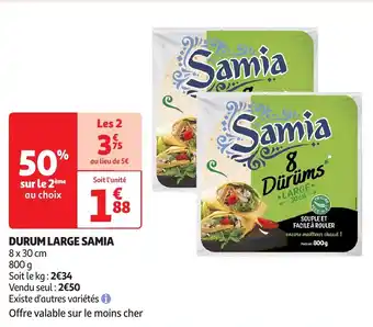 Auchan Durum large samia offre