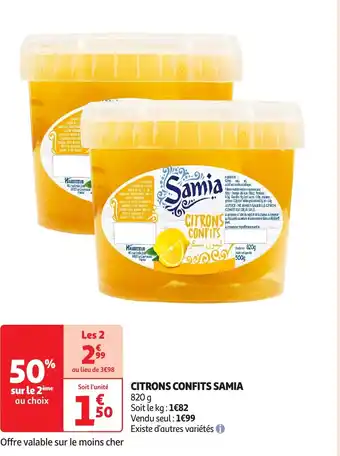 Auchan Citrons confits samia offre