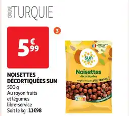 Auchan Noisettes décortiquées sun offre