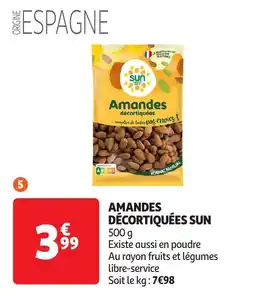 Auchan Amandes décortiquées sun offre