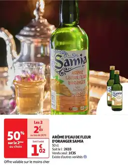 Auchan Arôme d'eau de fleur d'oranger samia offre