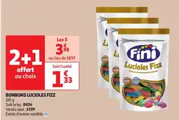 Auchan Bonbons lucioles fizz offre