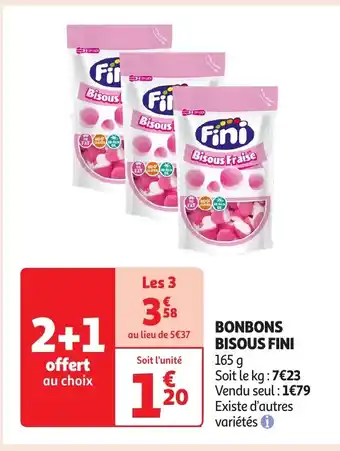 Auchan Bonbons bisous fini offre