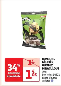 Auchan Bonbons gélifiés gummiz miraculous offre