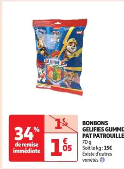 Auchan Bonbons gelifies gummiz pat patrouille offre