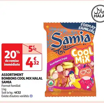 Auchan Assortiment bonbons cool mix halal samia offre