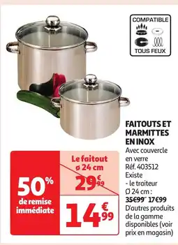 Auchan Faitouts et marmittes en inox offre