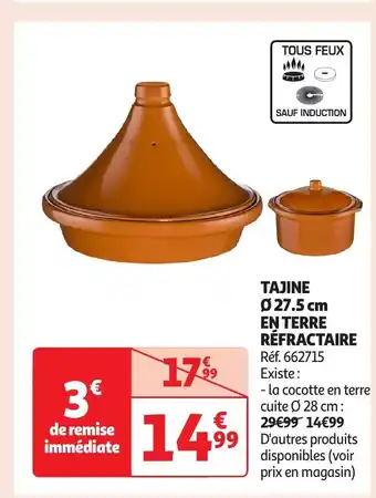 Auchan Tajine en terre réfractaire réf. 662715 offre