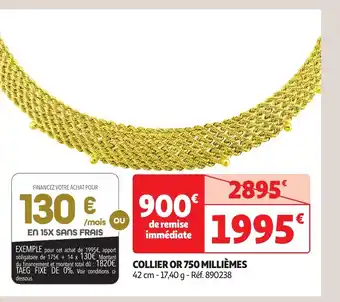 Auchan Collier or 750 millièmes offre