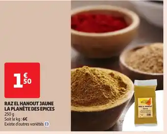 Auchan RAZ EL HANOUT JAUNE LA PLANÈTE DES EPICES offre