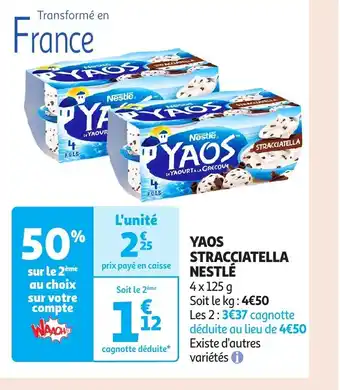 Auchan Yaos stracciatella nestlé offre