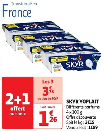 Auchan Skyr yoplait offre