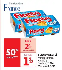 Auchan Flanby nestlé vanille caramel offre