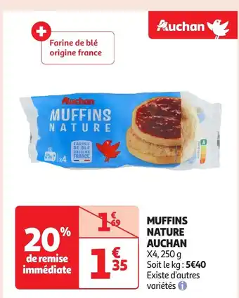 Auchan Muffins nature auchan offre