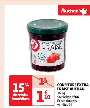 Auchan CONFITURE EXTRA FRAISE AUCHAN offre