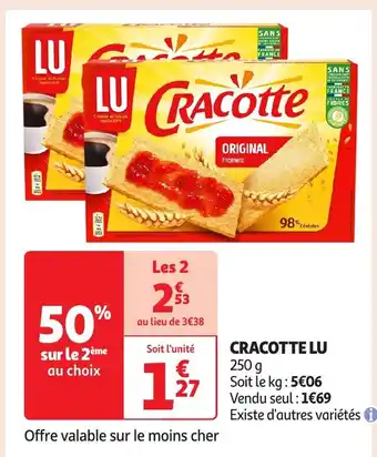 Auchan Cracotte lu offre