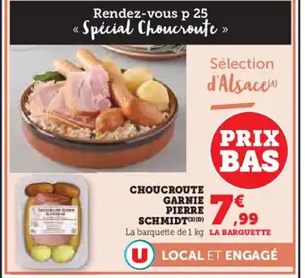 U Express Choucroute garnie pierre schmidt offre