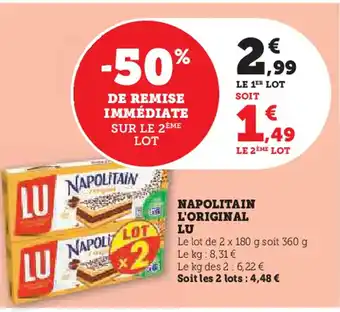 U Express Napolitain l'original offre