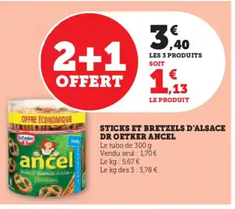 U Express ANCEL Sticks et bretzels d'alsace dr oetker offre