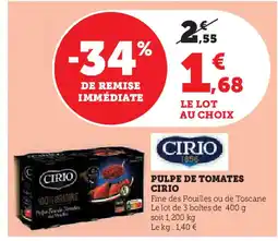 U Express CIRIO Pulpe de tomates offre