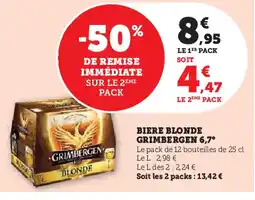 U Express GRIMBERGEN 6,7° Biere blonde offre