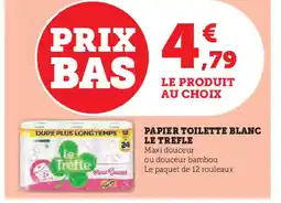 U Express LE TREFLE Papier toilette blanc offre