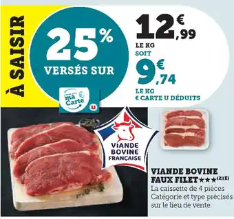 U Express Viande bovine faux filet offre