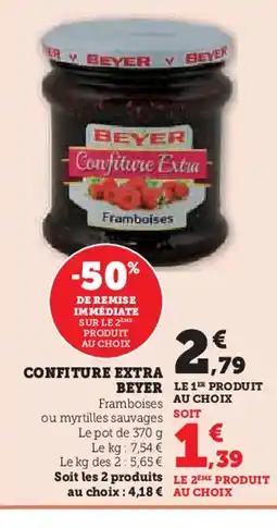 U Express BEYER Confiture extra offre