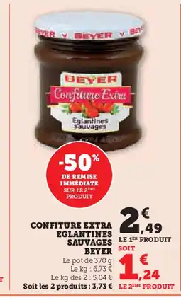 U Express BEYER Confiture extra eglantines sauvages offre