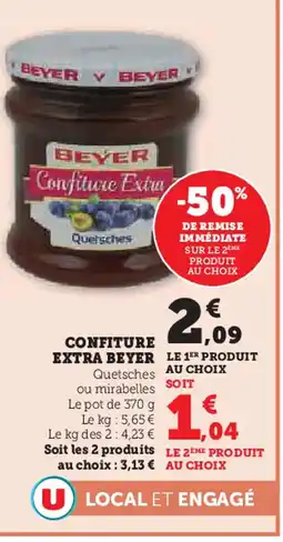 U Express BEYER Confiture extra offre