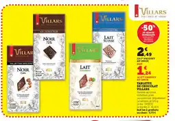 U Express VILLARS Tablette de chocolat offre