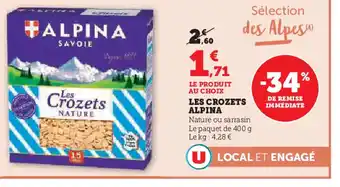 U Express ALPINA Les crozets offre