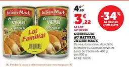 U Express JULIEN MACK Quenelles au naturel offre