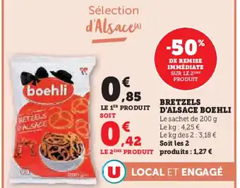 U Express BOEHLI Bretzels d'alsace offre