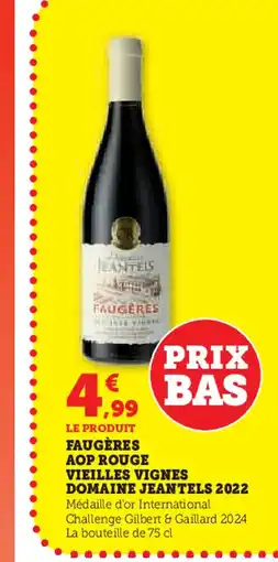 U Express Faugères aop rouge vieilles vignes offre