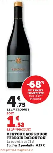 U Express Ventoux aop rouge terroir daronton offre