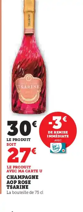 U Express TSARINE Champagne aop rose offre