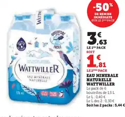 U Express WATTWILLER Eau minerale naturelle offre